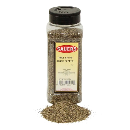 Sauer Sauer Black Table Ground Pepper 1lbs Bottle, PK6 00931
